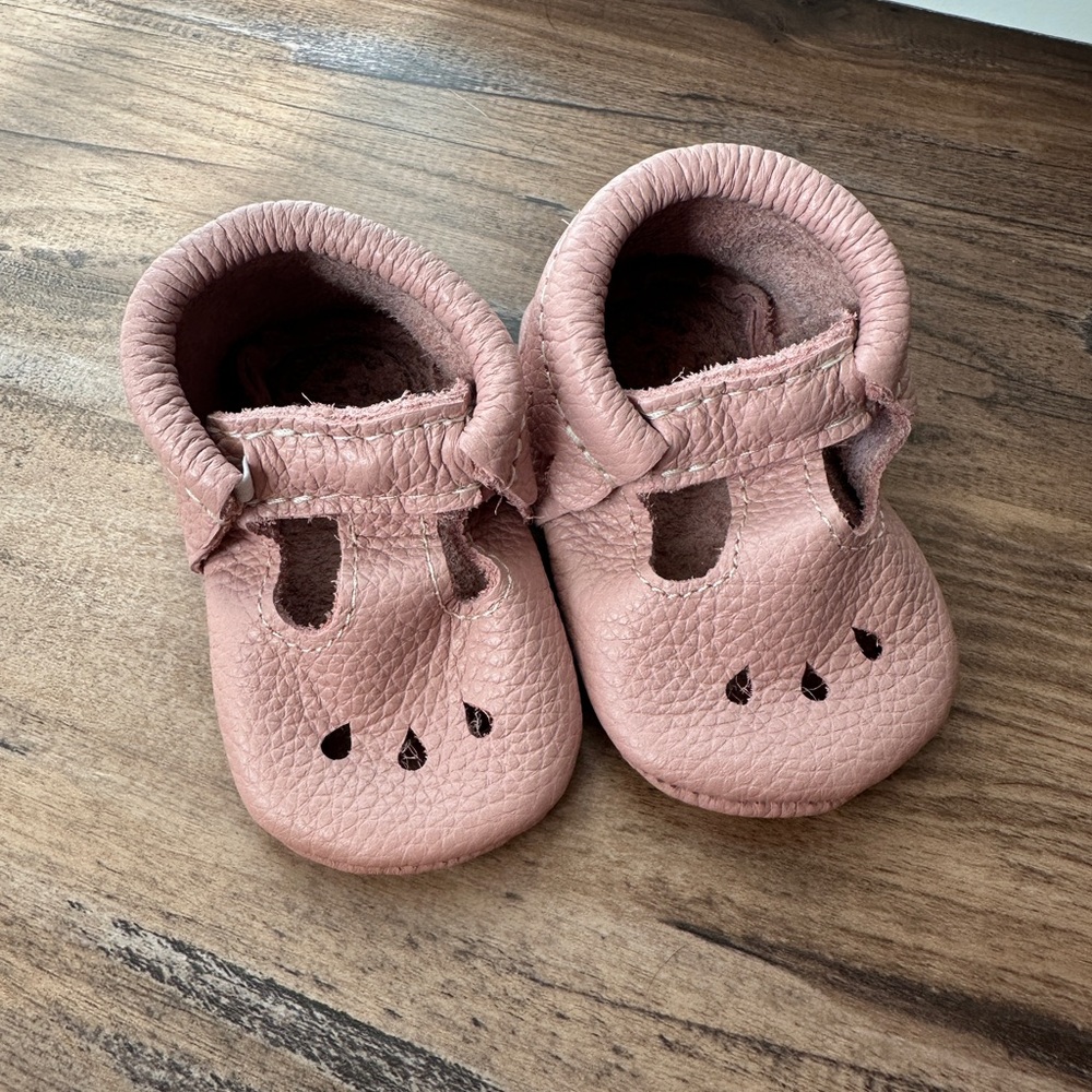 Freshly Picked Blush Baby Walker Shoes